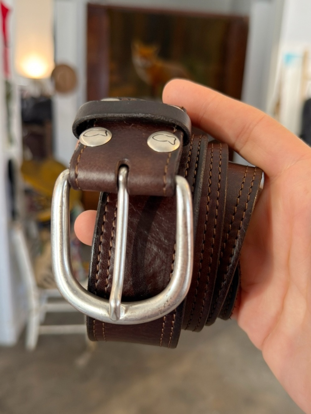 Campomaggi Leather Belt in Moro